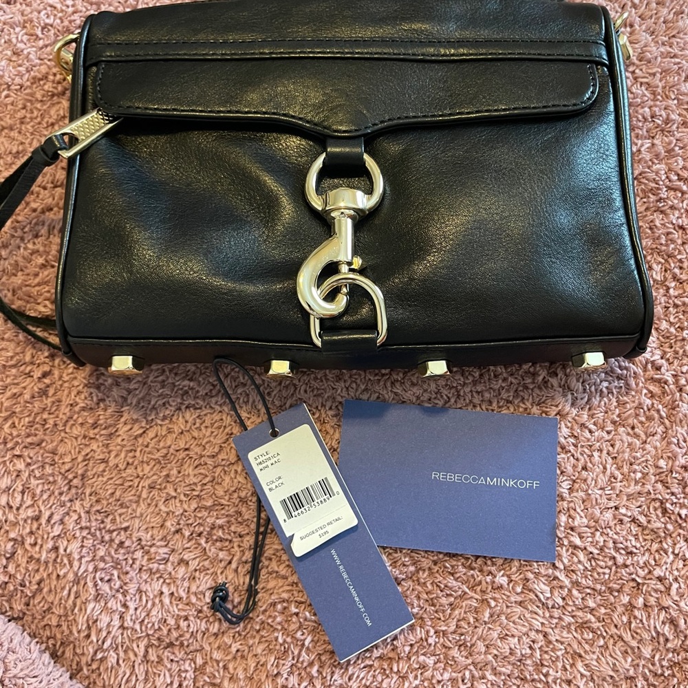 NWT Black/ gold Rebecca Minkoff crossbody